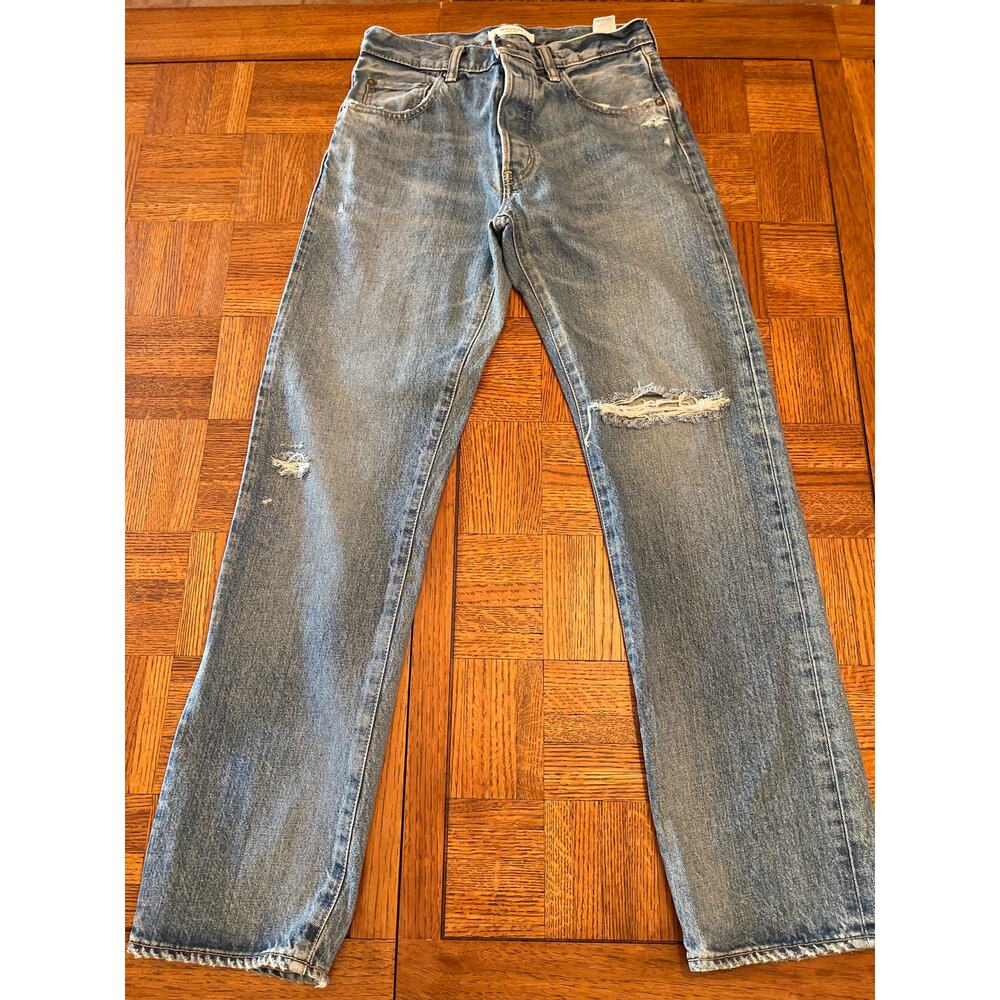 MOUSSY VINTAGE DISTRESSED STRAIGHT LEG JEANS SIZE 26